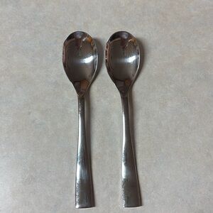Two stainless cereal spoons 🌿🌼